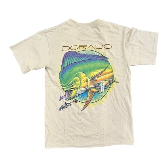 Y2K Dorado Fishing themed T-shirt size medium anvil brand shirt - Picture 1 of 5